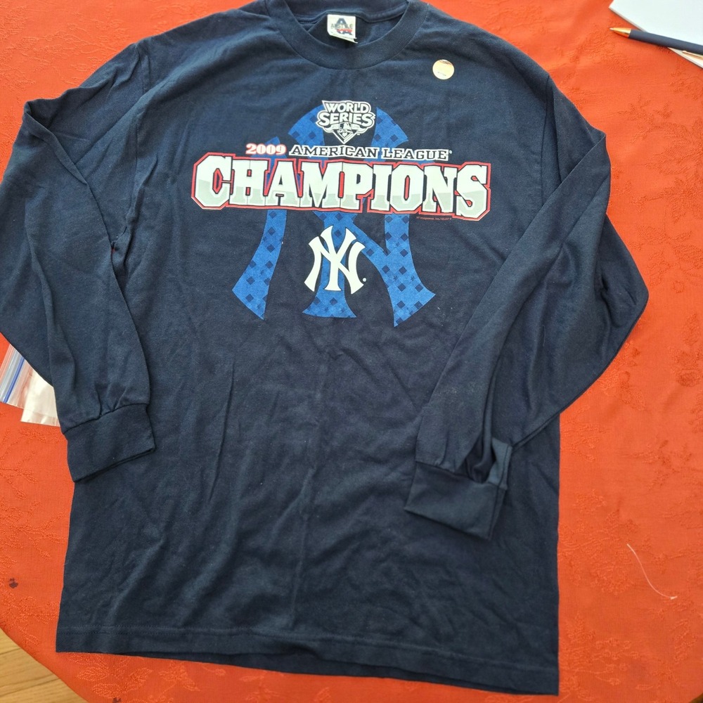 Alstyle New York Yankees 2009 American League Champions Long Sleeve Shirt Mens L